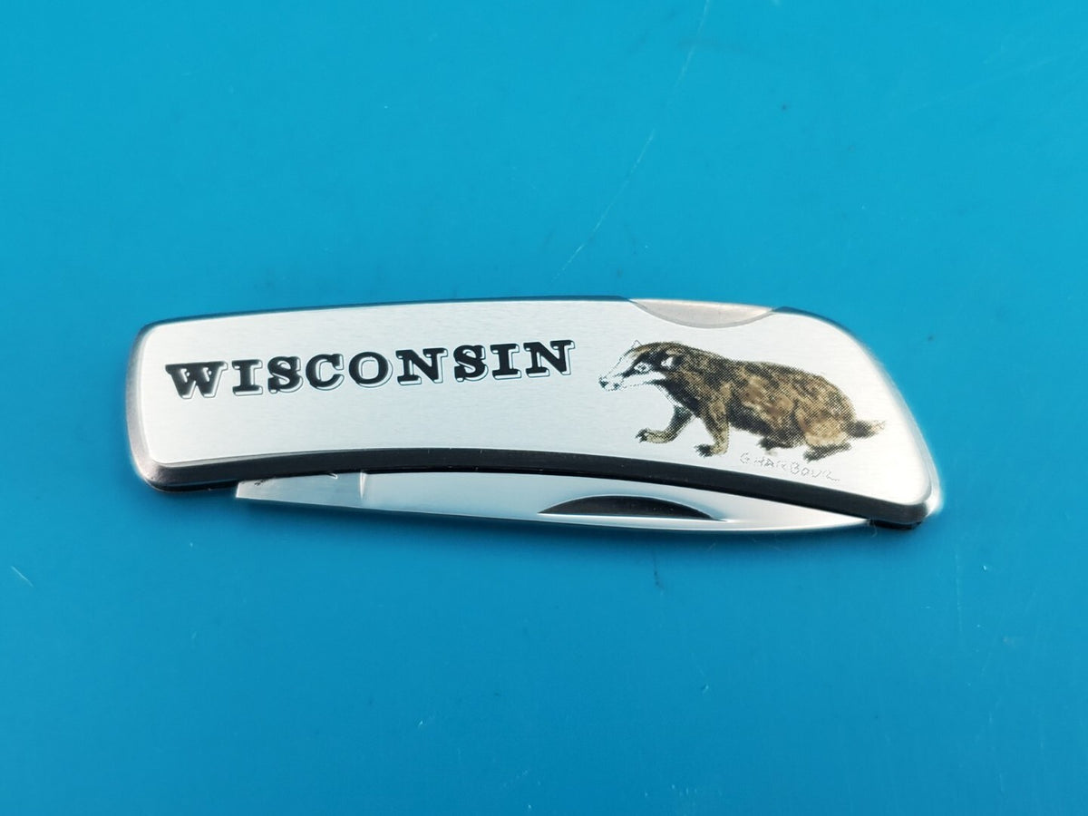 Wisconsin Badger Kershaw  Kai Lockback Folding Knife 5200 Japan ( G. HARBOUR)