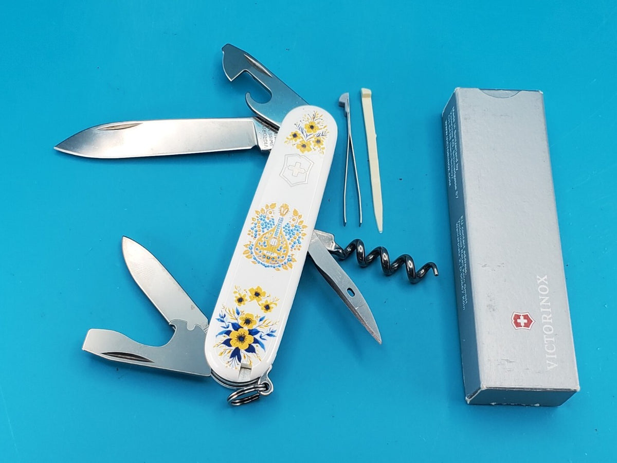 Victorinox Spartan White with Yellow Flowers & Blossom Swiss Army Knife! NEW!
