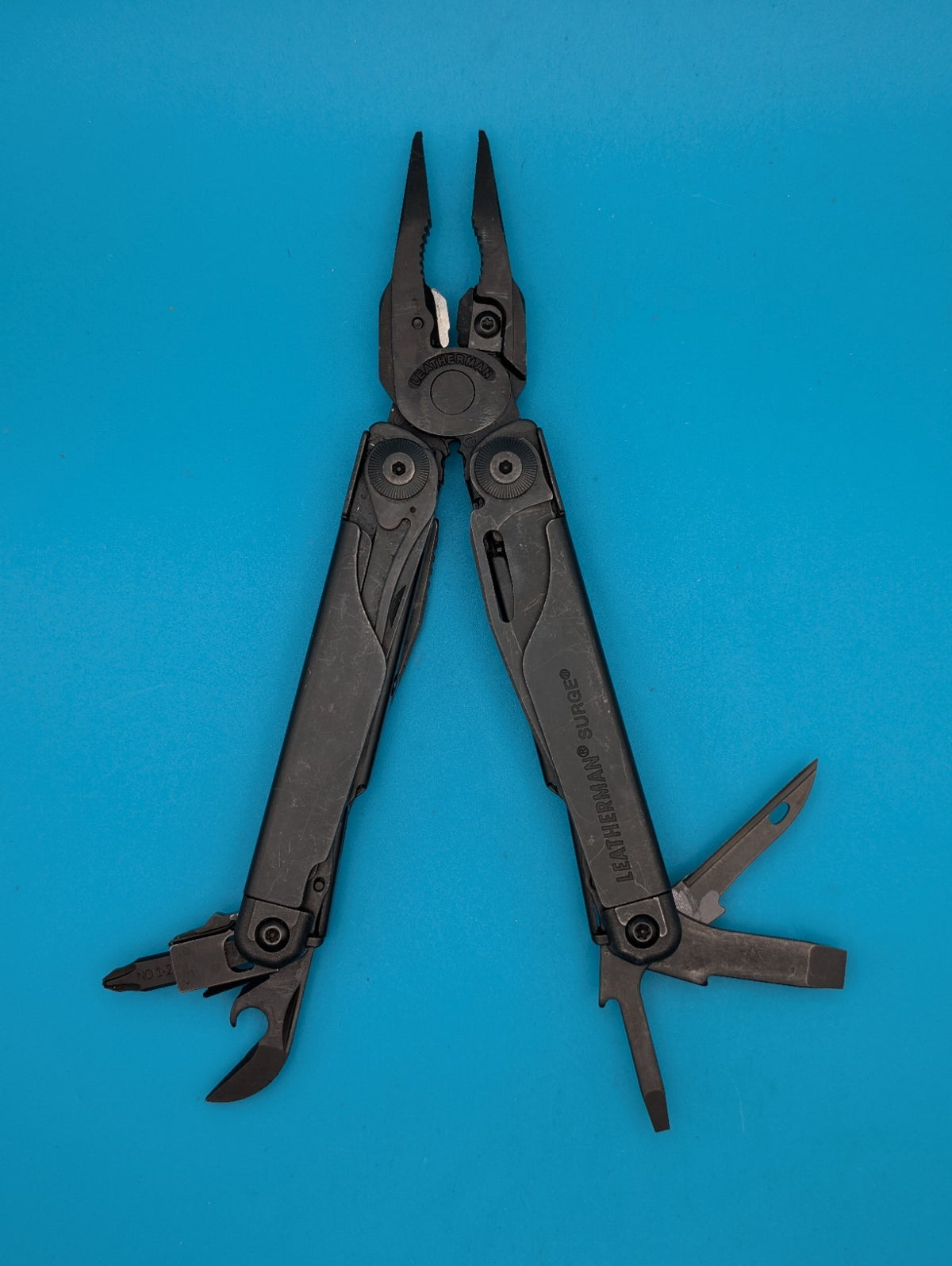Leatherman Surge Heavy Duty Multi-Tool! GOOD WORKING CONDITION! BLACK OXIDE!
