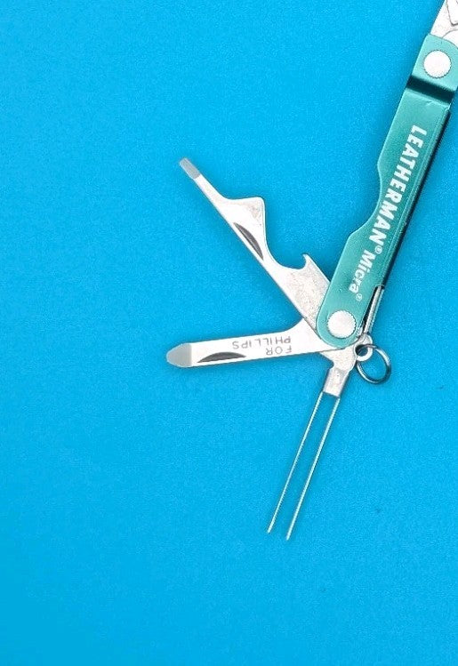 Leatherman Micra Multi-Tool, Knife, Scissors, Key Ring, Green