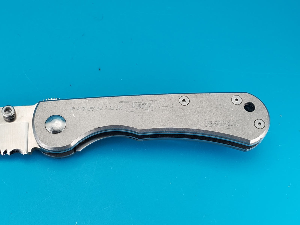 Vintage Kershaw Starkey Ridge Titanium Handle Pocket Knife 1410ST Oregon USA