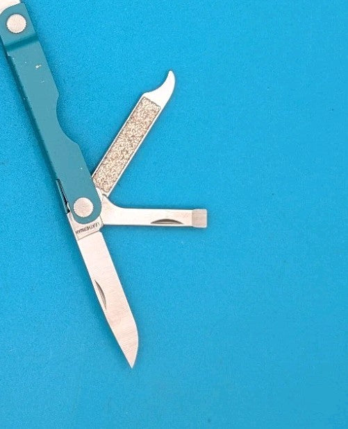 Leatherman Micra Multi-Tool, Knife, Scissors, Key Ring, Teal Twist!
