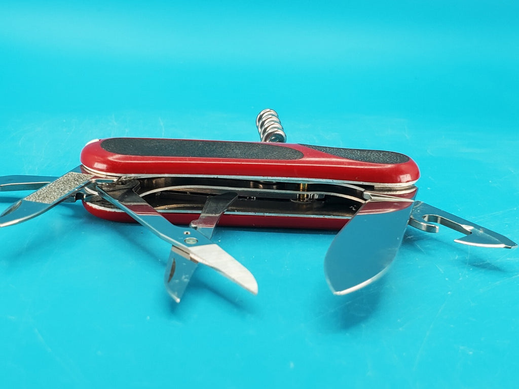 Victorinox Delemont EVOGRIP 14 Red & Black Swiss Army Knife Multi Tool!