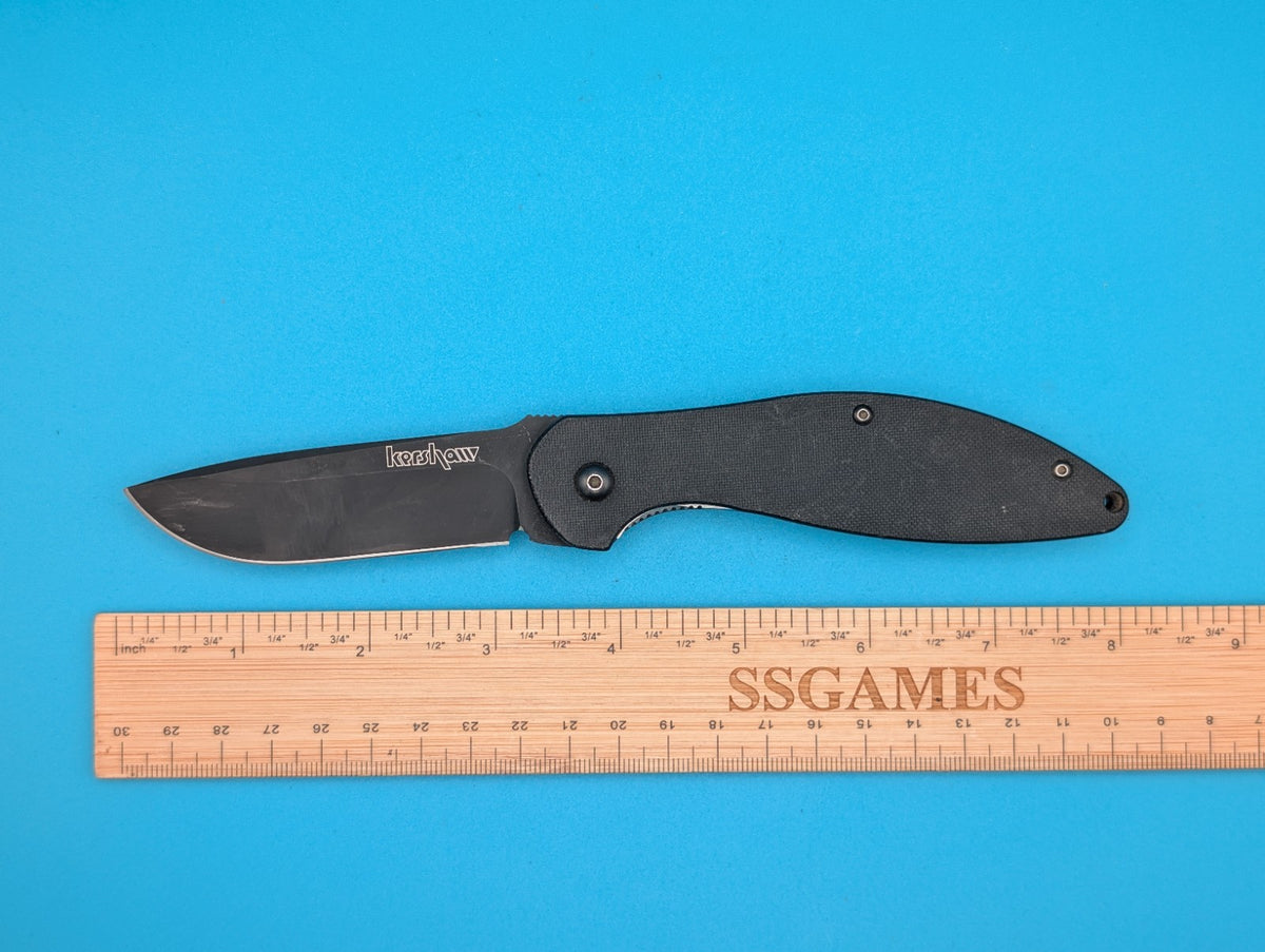 KERSHAW 1745BLK ENER-G2 BLACK LEE WILLIAMS DESIGN FLIPPER OPEN POCKET KNIFE!