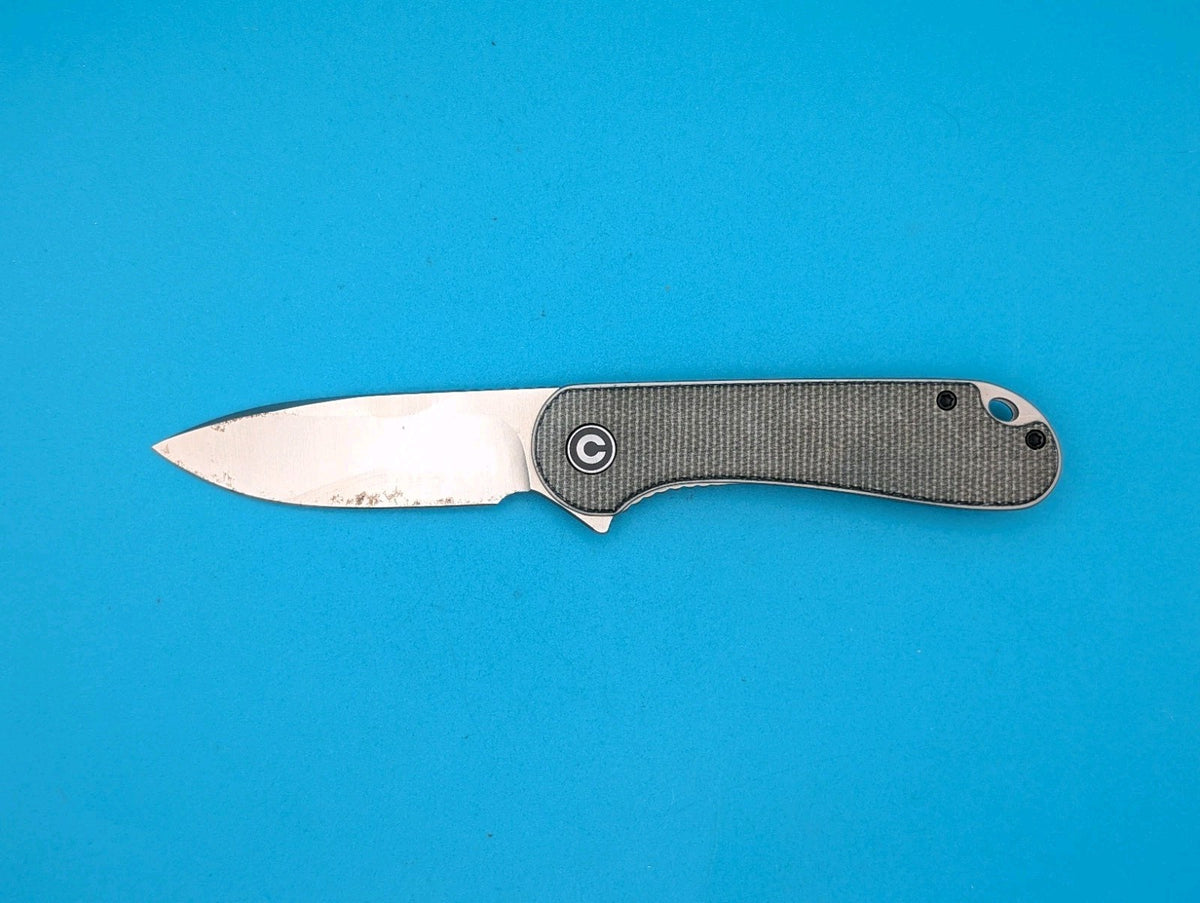 Civivi ELEMENTUM Liner Lock Folding Knife 3" D2 Steel Blade Micarta Handle! USED