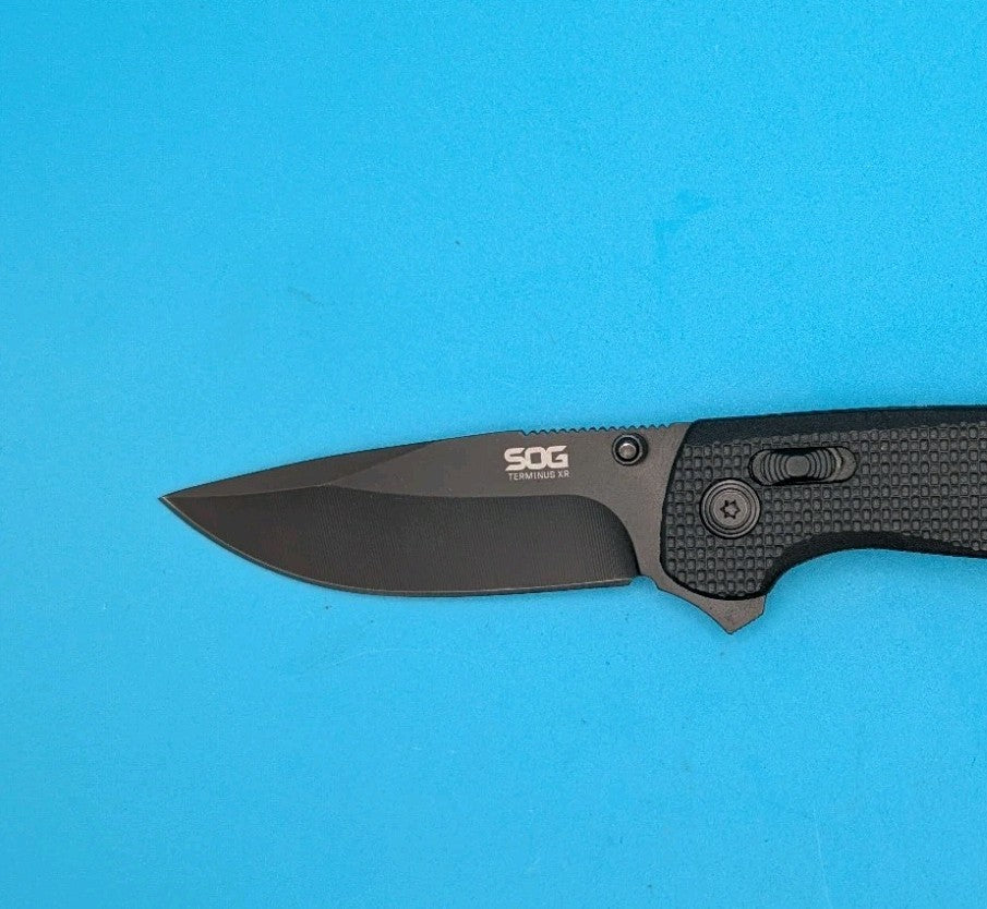 Sog Terminus XR 2.95" D2 Steel Blade Folding Knife! Black!