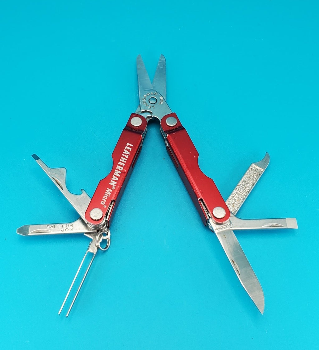 Leatherman Micra Multi-Tool, Knife, Scissors, Key Ring, Red!