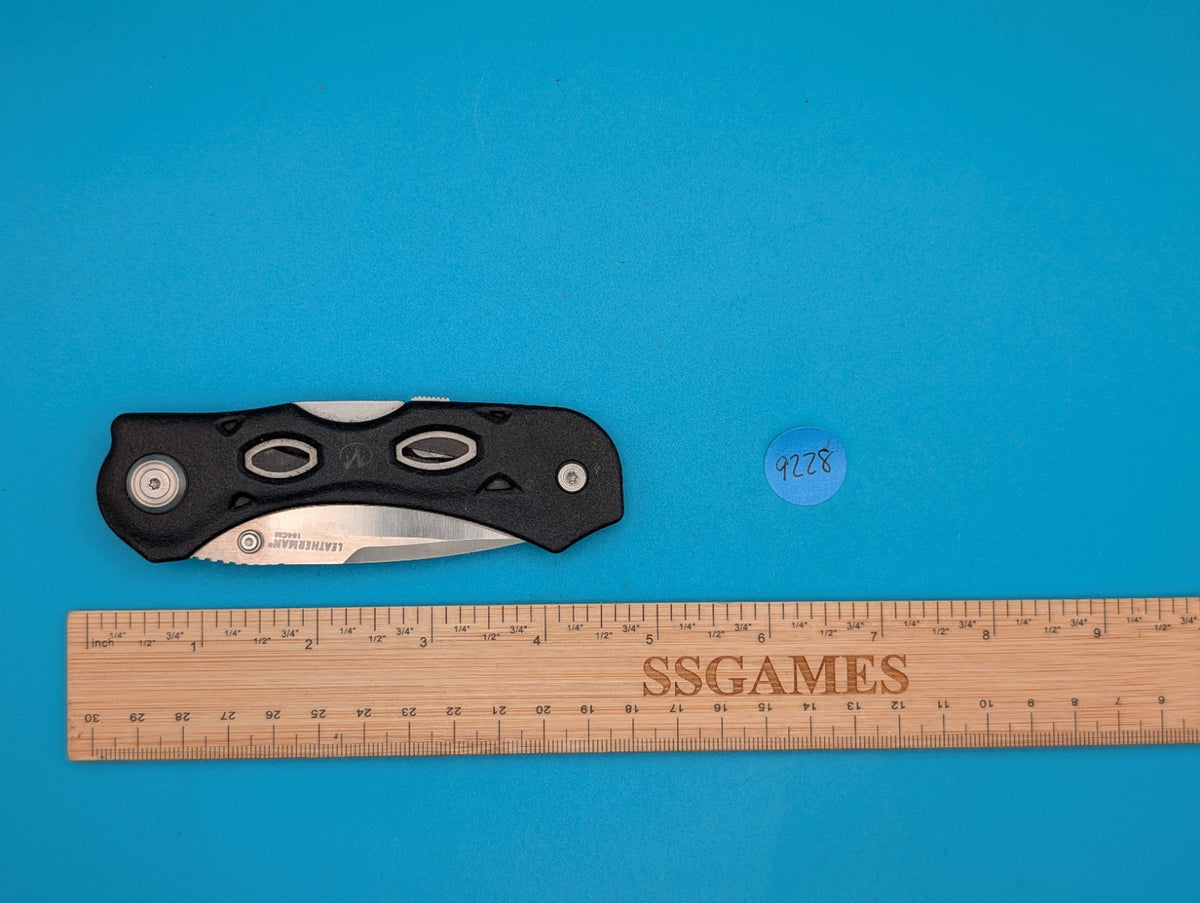 Leatherman K500X Black Lockback Plain Edge Folding Pocket Knife! RARE!