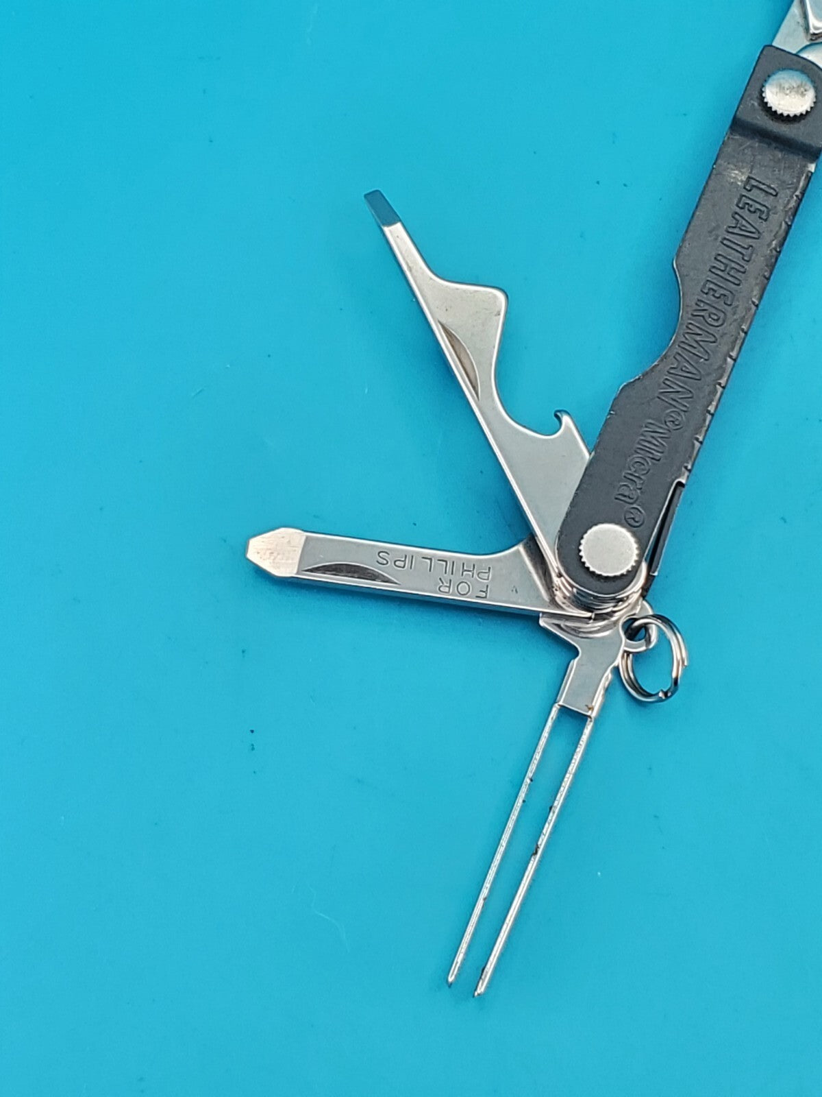 Leatherman Micra Multi-Tool, Knife, Scissors, Key Ring, Gray!