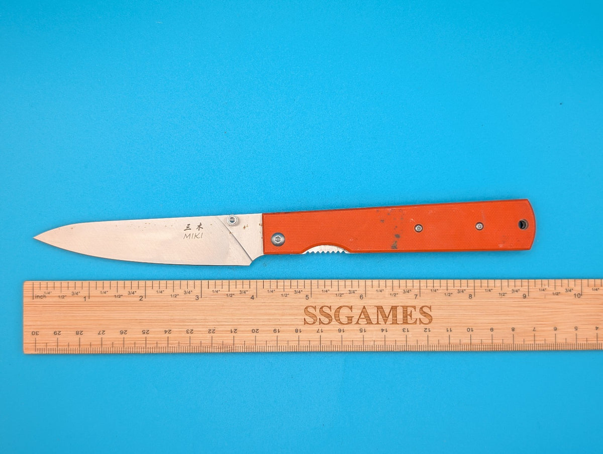 Miki Kitchen Knife Micarta Handle 440A Stainless Steel Blade Made In Japan