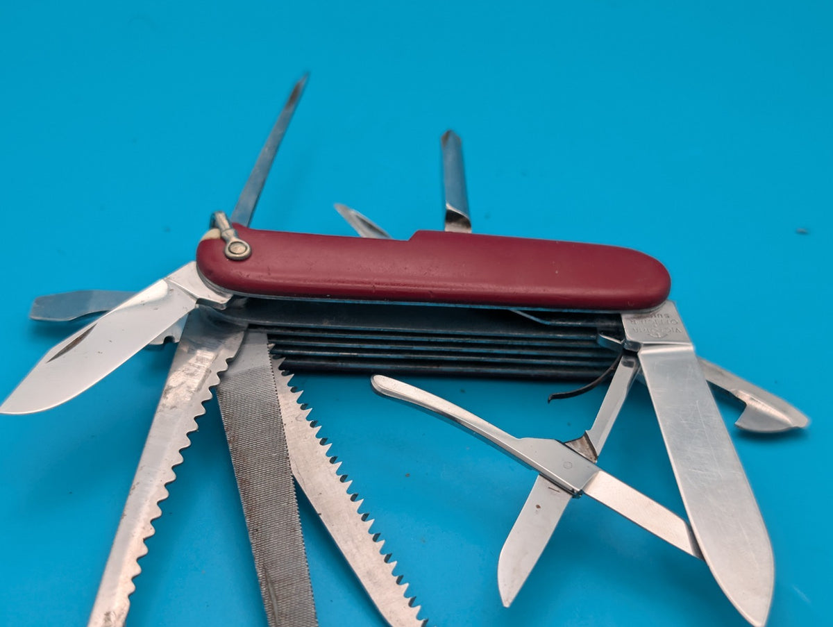 Vintage Victorinox Victoria 1950's Champion B with Long Nail File & Bail! PAT.