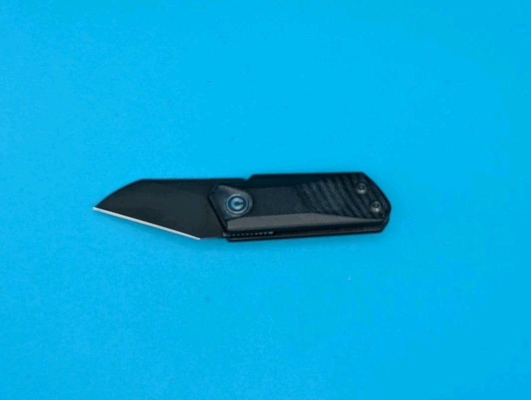 CIVIVI Ki-V Slip Joint Knife C2108B Black Stonewash 9Cr18MoV Blade Black G-10