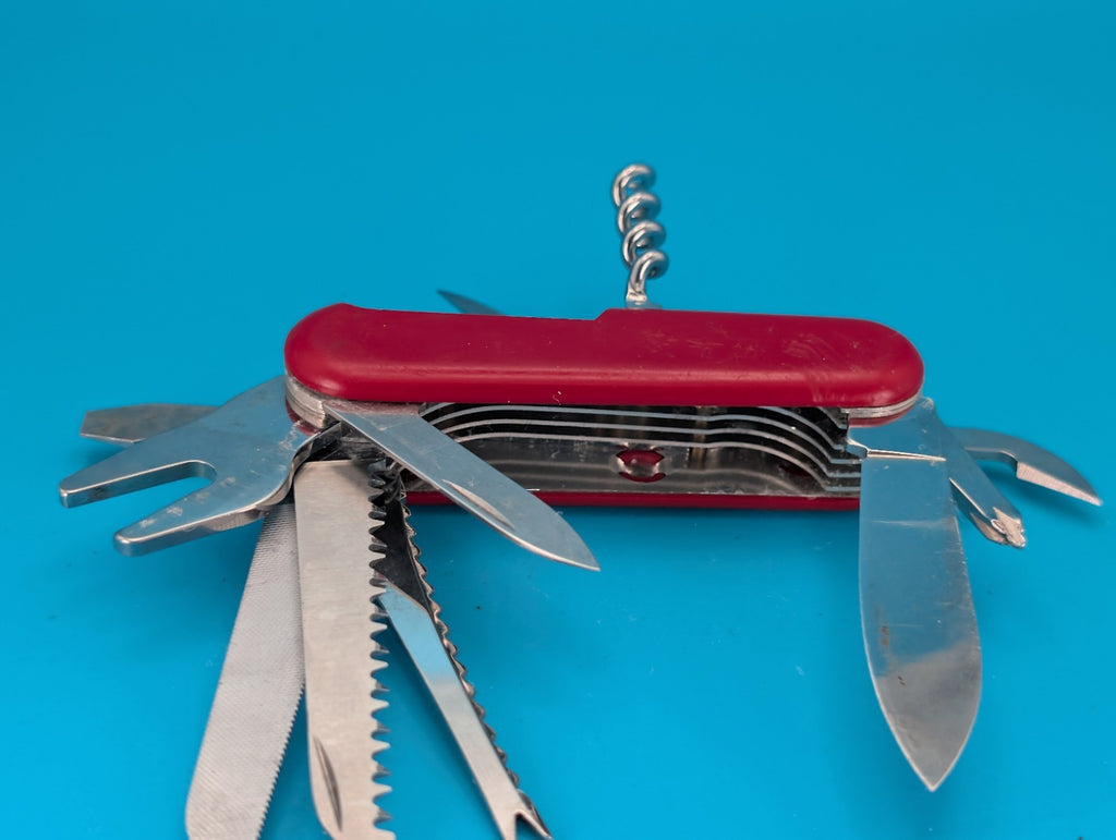 Vintage Wenger Seafarer Red Swiss Army Knife Multi Tool! 85mm