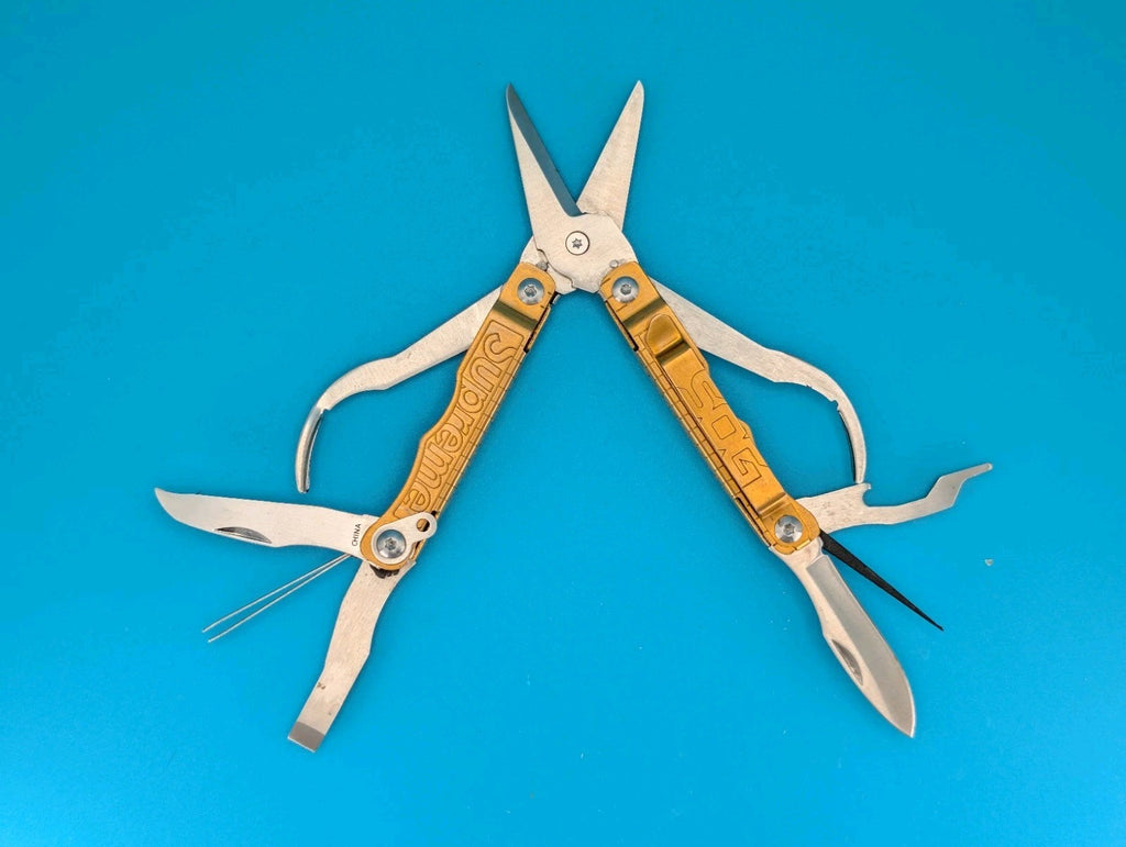 SOG Supreme Gold Snippet Compact Scissors Multi Tool Folding Knife!