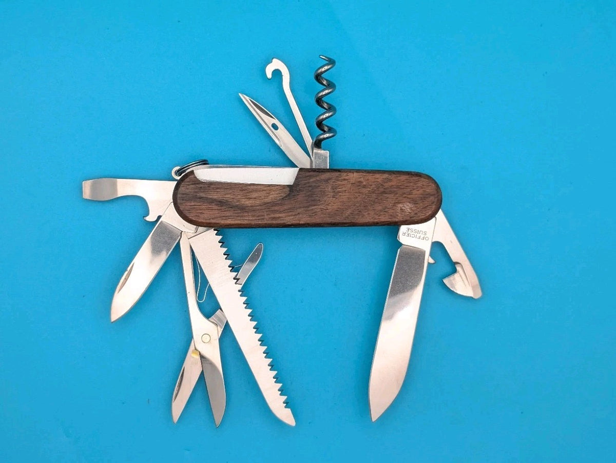 Victorinox Huntsman Wood Swiss Army Knife Multi Tool!