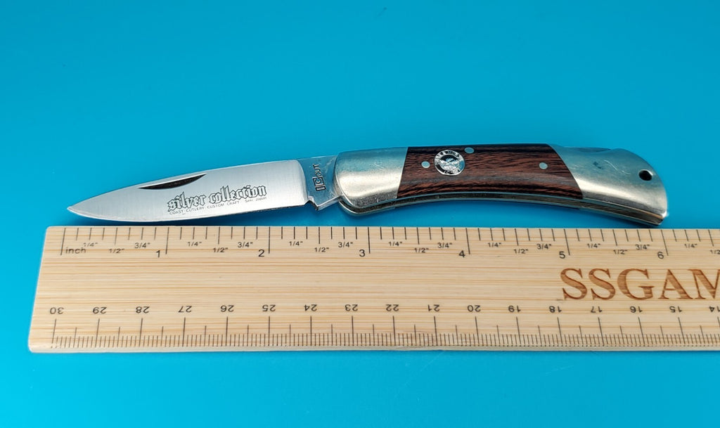 Vintage IC Cut Silver Moose Silver Collection Lockback Knife! Japan!