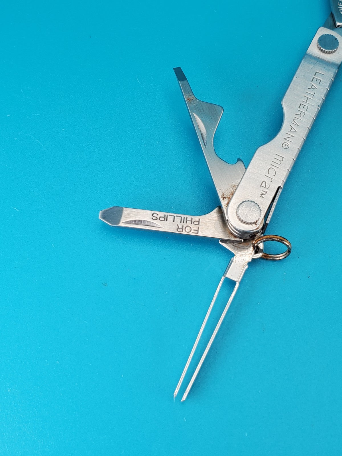 Leatherman Micra Multi-Tool, Knife, Scissors, Key Ring, Stainless! *GOLDMINE*
