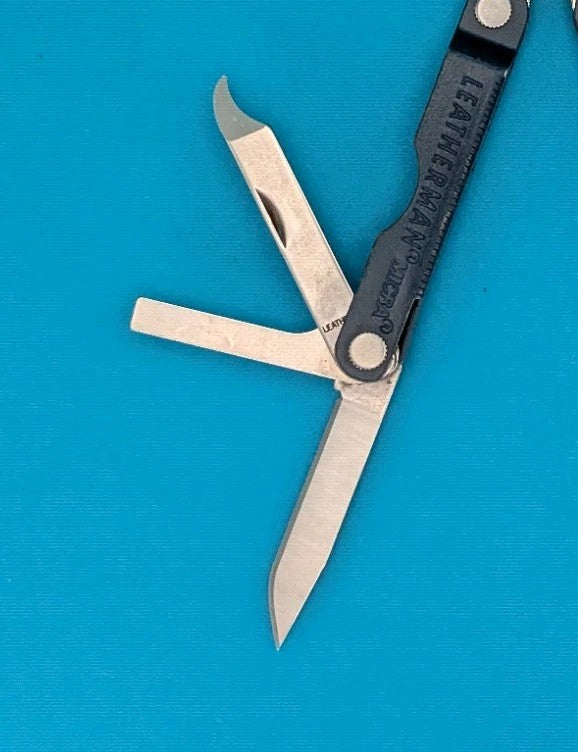 Leatherman Micra Multi-Tool, Knife, Scissors, Key Ring, Blue!
