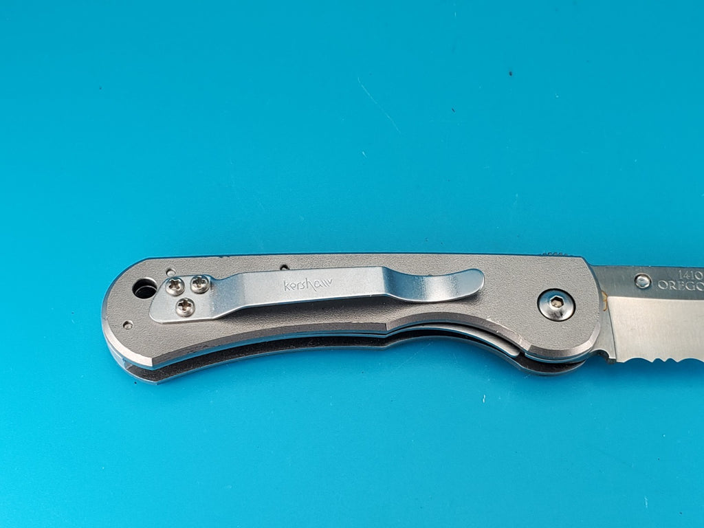 Vintage Kershaw Starkey Ridge Titanium Handle Pocket Knife 1410ST Oregon USA