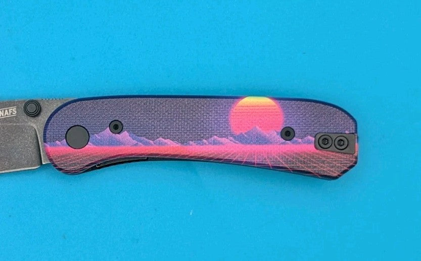 Knafs Limited Edition Lander -Mountain Sunrise - Liner Lock Plain Edge D2