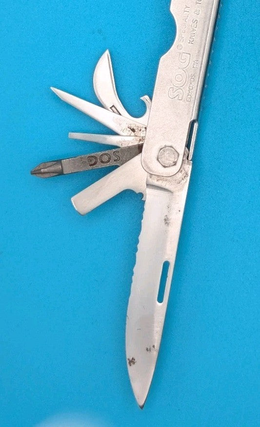 SOG Power Plier Multi-Tool! Rare Blunt Nose Pliers! Compound Leverage! USED