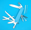Custom Victorinox Huntsman Blue Glow in the Dark Swiss Army Knife Multi Tool!