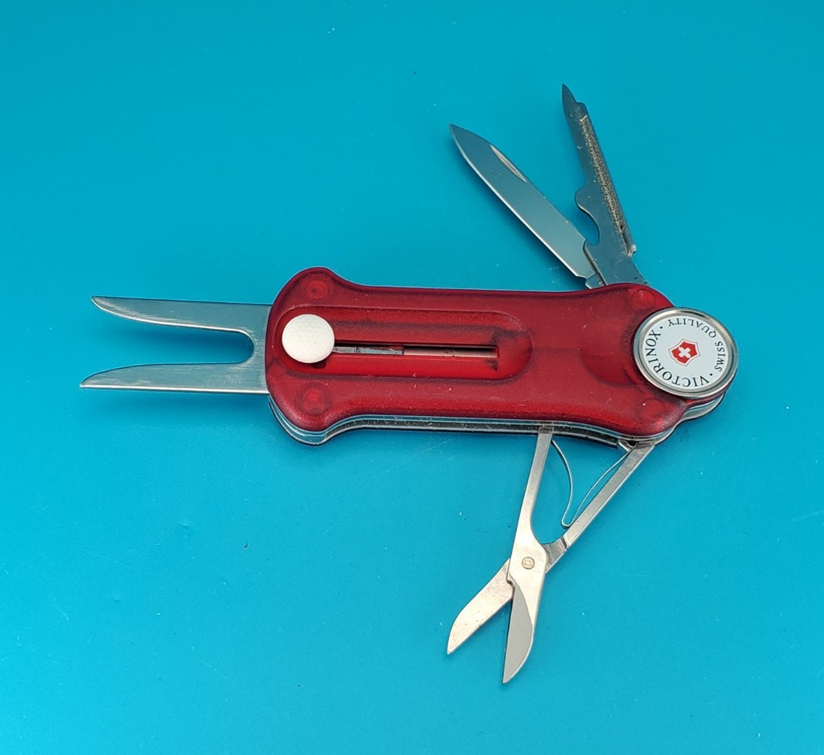 Victorinox Golf Tool Swiss Army Knife! Red Translucent! *GOLDENSTATE*