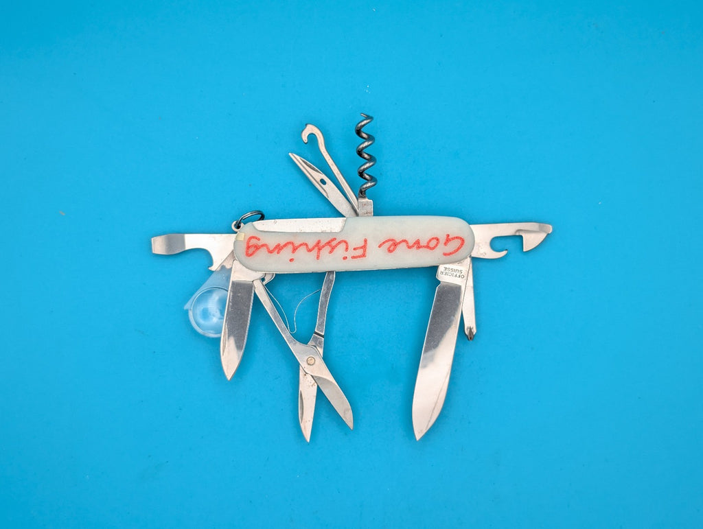 CUSTOM VICTORINOX EXPLORER GLOW IN THE DARK SWISS ARMY KNIFE MULTI TOOL! 91mm