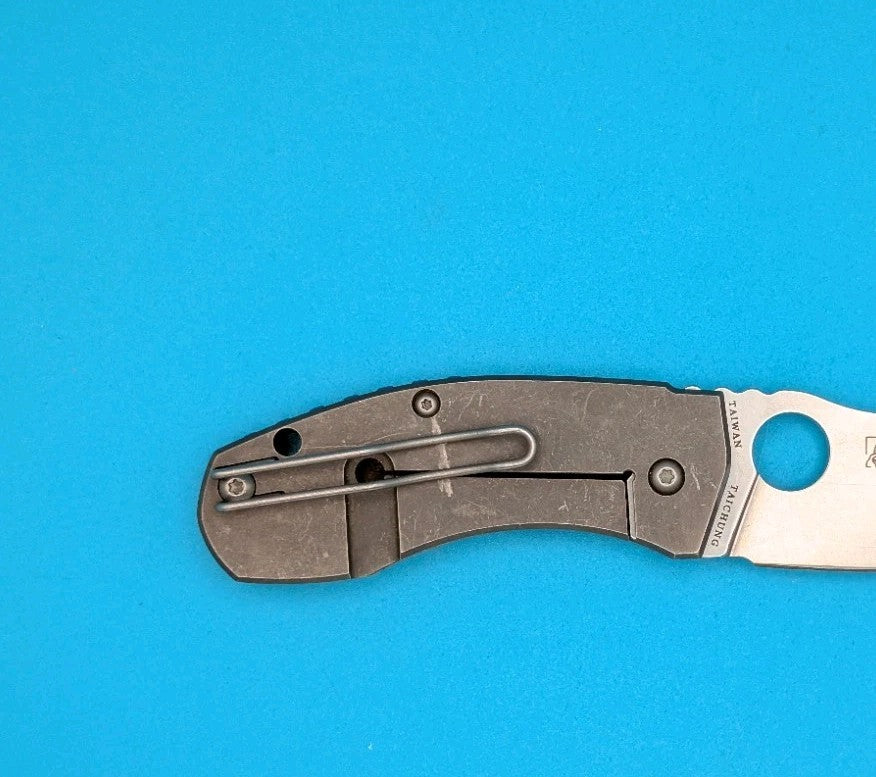 Spyderco Techno 1 Titanium CTS-XHP Steel Rare Discontinued Pocket Knife!