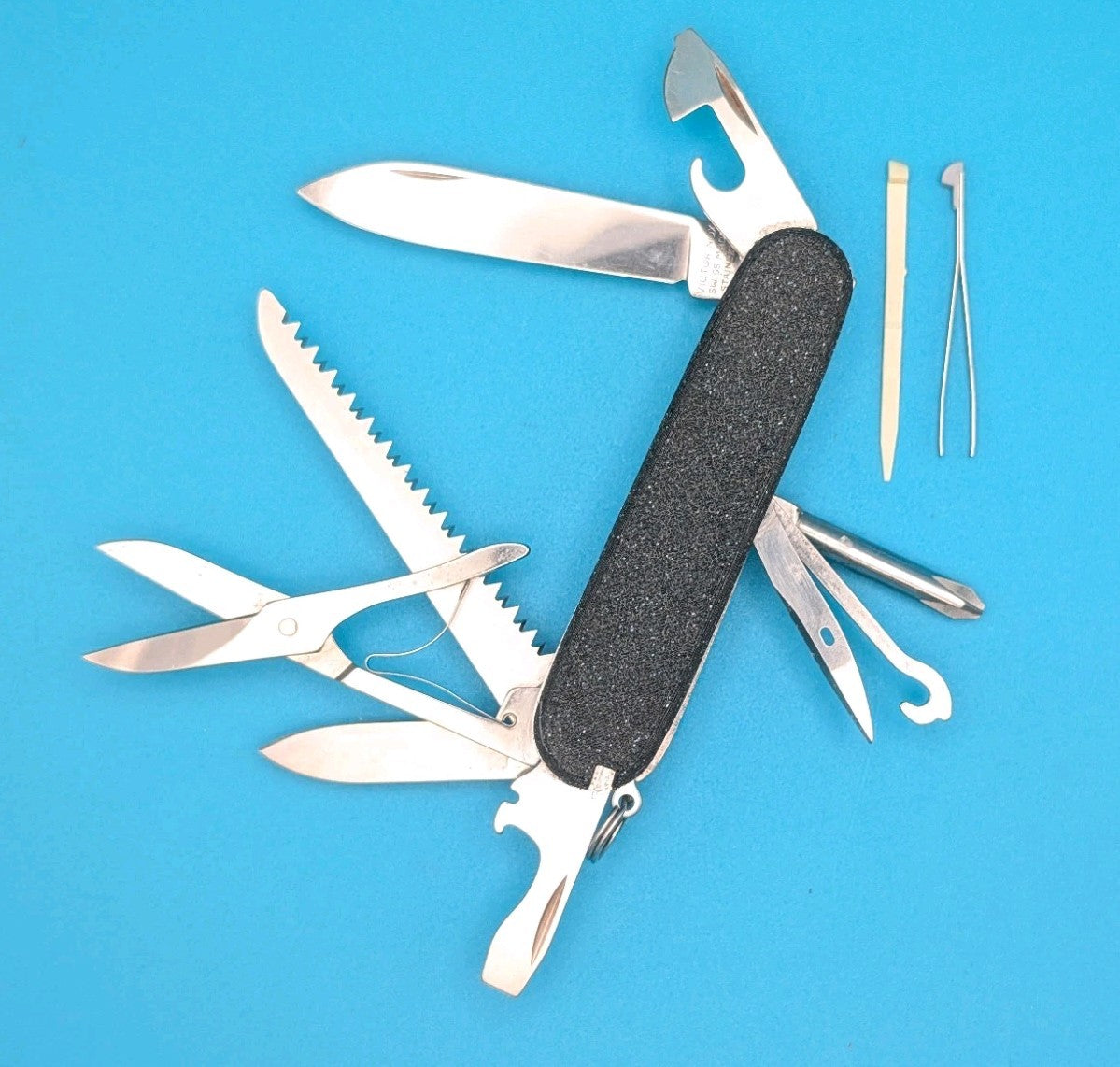 Custom Victorinox Fieldmaster Galaxy Black Swiss Army Knife Multi Tool!