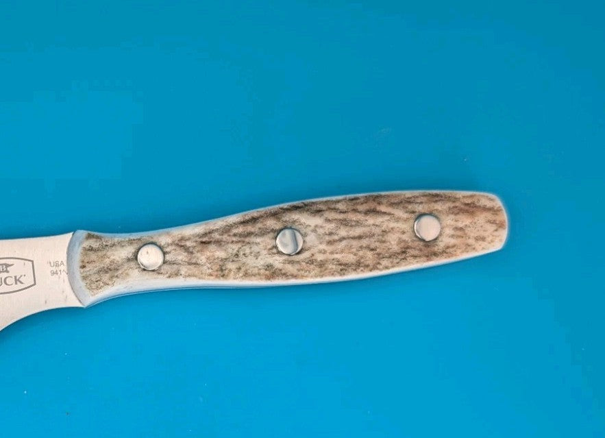 Buck USA 941 Elk Antler Handle Spreader Knife!