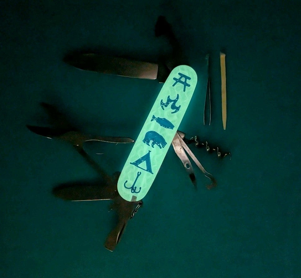 Custom Victorinox Climber Glow in the Dark Swiss Army Knife Multi Tool!