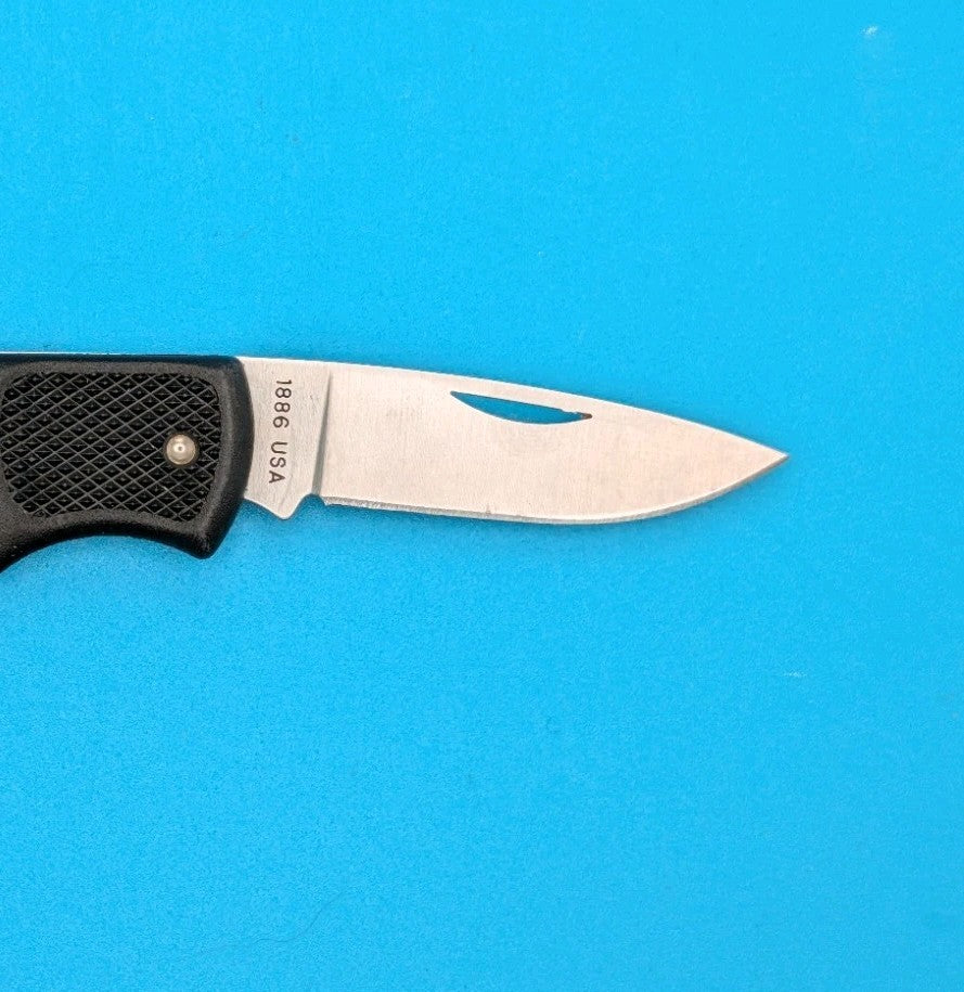 Cutco 1886 Plain Edge Blade USA Lockback Knife! Black Handle!