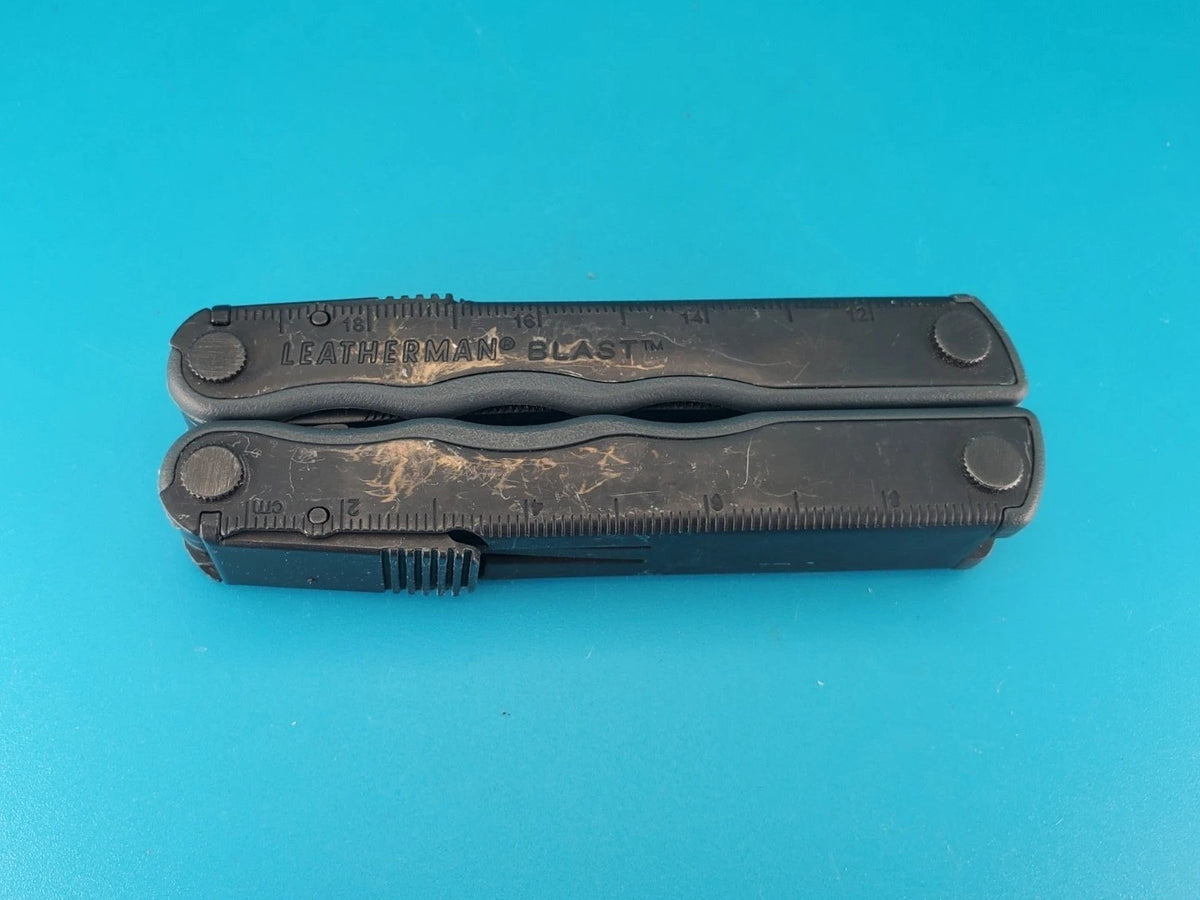 Leatherman BLAST Multi-Tool , Retired Multitool w/ Knife Pliers! BLACK OXIDE!