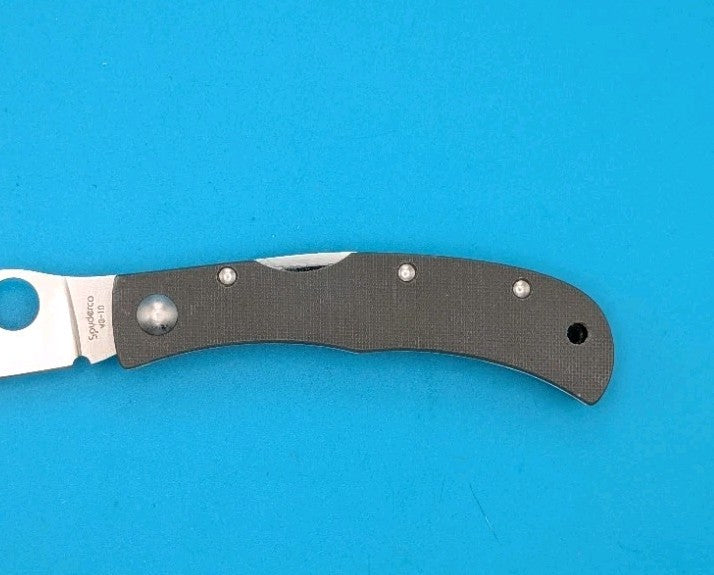 Spyderco CX08GGYP Baby Jess Horn Sprint Run Limited VG-10 Satin Blade Gray G-10
