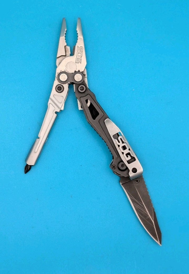SOG Reactor Folding Pliers Pocket Knife Compact Multi Tool!
