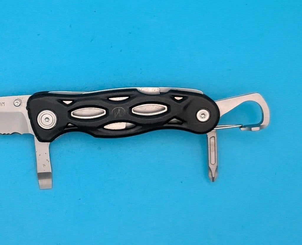 Retired Leatherman E303 Knife Screwdriver Multi-Tool w/Carabiner!