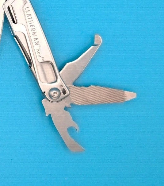 Leatherman Rev 3.8" Multi-Tool, Stainless!  With Sheath!