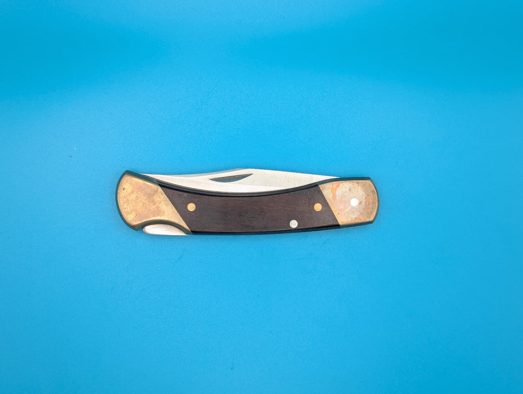 Vintage Uncle Henry Schrade+ LB7 Folding Pocket Knife! USA! With Sheath!