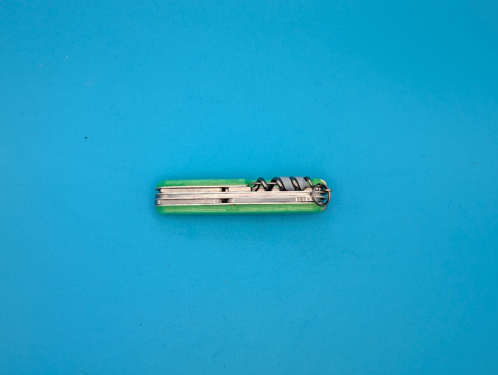 Custom Victorinox Trail Guide Swiss Army Knife! Firefly Green Glowing Scales!