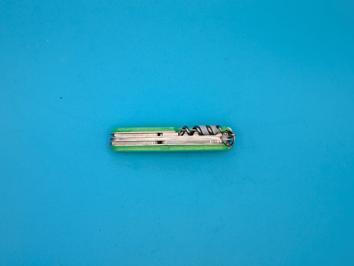 Custom Victorinox Trail Guide Swiss Army Knife! Firefly Green Glowing Scales!
