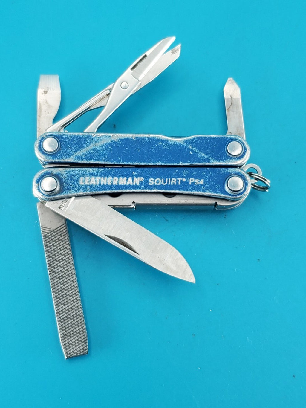 Leatherman SQUIRT PS4 Multi-Tool With Pliers Scissors Knife BLUE!
