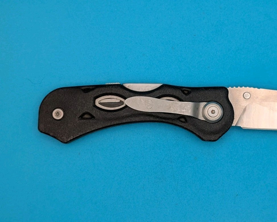 Leatherman K500X Black Lockback Plain Edge Folding Pocket Knife! RARE!