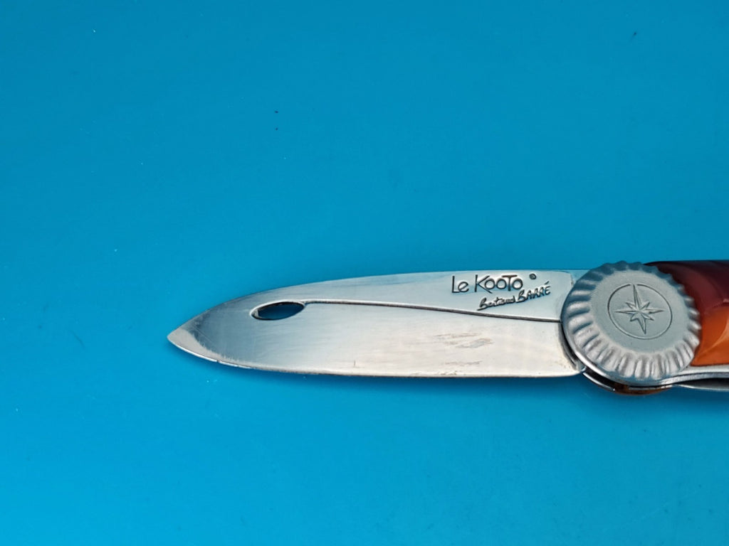 RARE FLORINOX FRANCE LE KOOTO DESIGN BY BARRE WHEEL OPENER LINERLOCK KNIFE!