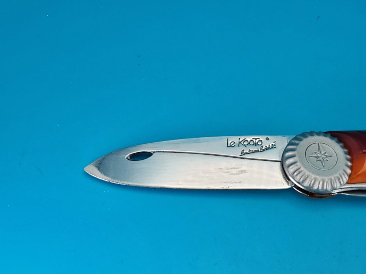 RARE FLORINOX FRANCE LE KOOTO DESIGN BY BARRE WHEEL OPENER LINERLOCK KNIFE!