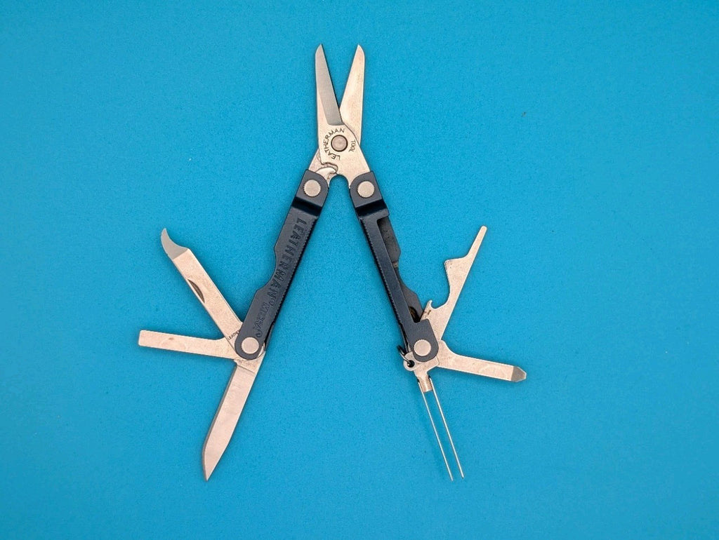 Leatherman Micra Multi-Tool, Knife, Scissors, Key Ring, Blue!