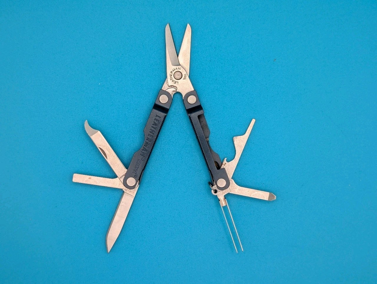 Leatherman Micra Multi-Tool, Knife, Scissors, Key Ring, Blue!