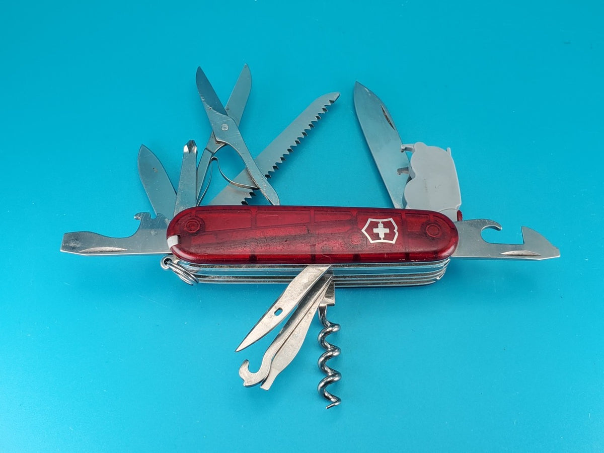 Victorinox Huntsman Lite Ruby Red Swiss Army Knife Multi Tool!