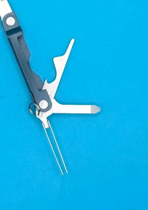 Leatherman Micra Multi-Tool, Knife, Scissors, Key Ring, Blue, Schwabe