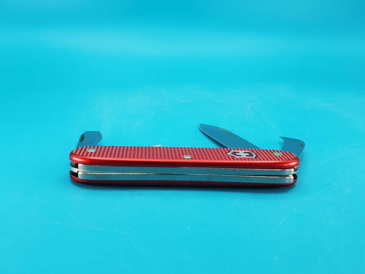Victorinox Pioneer Rancher Red Alox Swiss Army Knife Multi Tool! RARE!